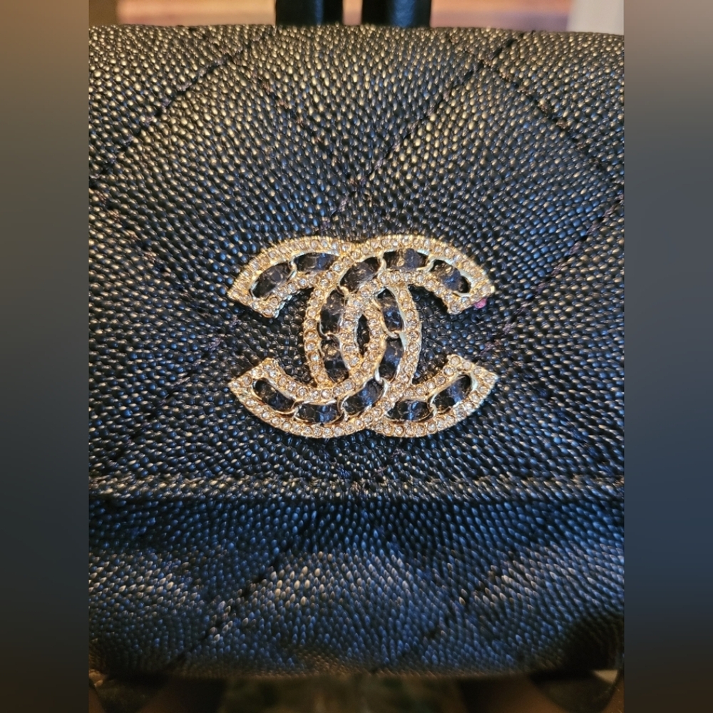 CHANEL Black Caviar Quilted Long Wallet - Picture 7 of 8